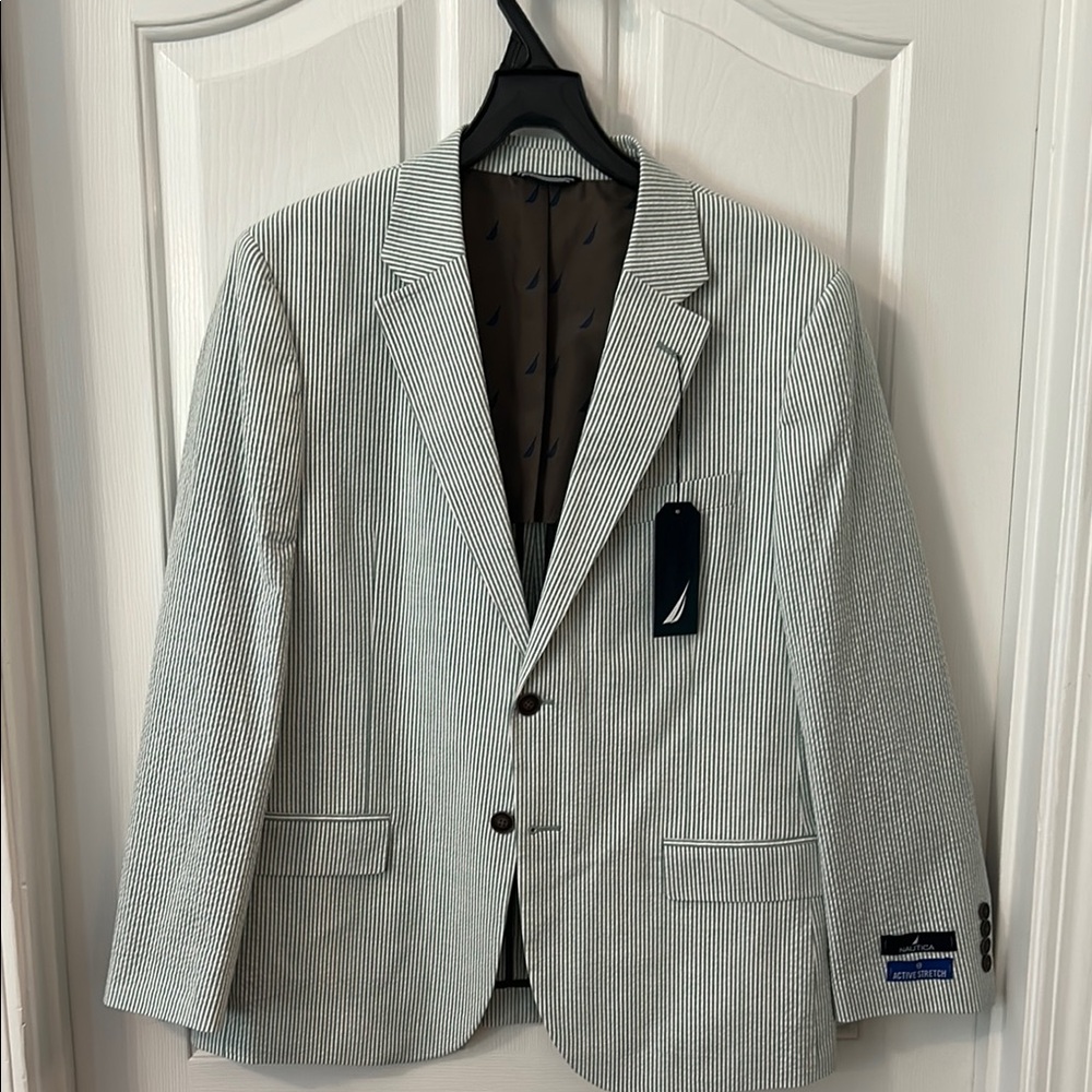 Nautica Black and White Sport Coat Classic Design